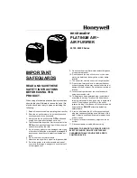 Honeywell 40100 - SilentComfort Dual Air Filter System Safety Instructions preview