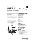 Honeywell DB7110U Installation Instructions Manual preview