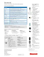 Preview for 2 page of Honeywell Domonial Technical Specifications