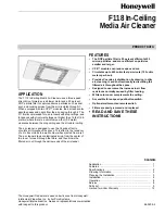 Preview for 1 page of Honeywell F118 Product Data