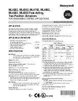 Honeywell FAST-ACTING, TWO-POSITION ACTUATORS ML4202 Installation Instructions preview