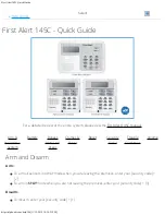 Honeywell First Alert 145C Quick Manual preview