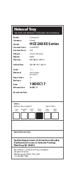 Preview for 18 page of Honeywell HCE200XE Series Operating Instructions Manual