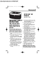 Honeywell hepaclean HHT-011 series Safety Instructions preview