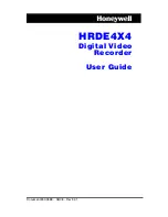 Preview for 1 page of Honeywell HRDE4X4 User Manual