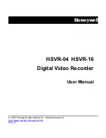 Honeywell HSVR-04 User Manual preview