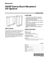 Honeywell HUVF Series Manual preview