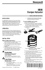 Honeywell M896 Installation Instructions Manual preview