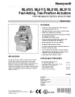 Preview for 1 page of Honeywell ML4105 Product Data