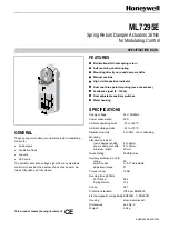 Preview for 1 page of Honeywell ML7295E Manual