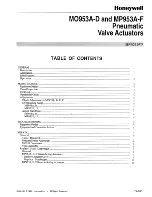 Preview for 1 page of Honeywell MO953 Series Service Data