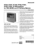 Preview for 1 page of Honeywell R7824 Product Data