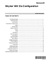 Preview for 1 page of Honeywell Stryker VAV Operating Manual