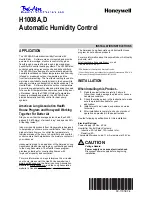 Honeywell Tradeline H1008A Installation Instructions Manual preview