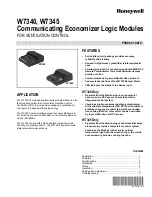 Honeywell W7340 Product Data preview