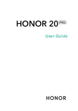 Preview for 1 page of honor 20 Pro User Manual