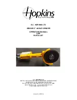 Preview for 1 page of Hopkins GR05UW Operators Manual And Parts Lists