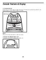 Preview for 14 page of Horizon Fitness 3.1E User Manual