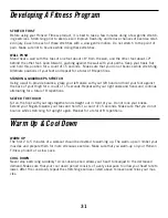 Preview for 31 page of Horizon Fitness 3.1E User Manual