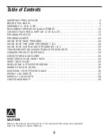 Preview for 2 page of Horizon Fitness ELITE SERIES 2.1R User Manual