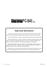 Horizon Fitness PC-S43 Manual preview