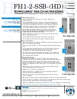 Hoshizaki FH1-SSB(-HD) Specification Sheet preview