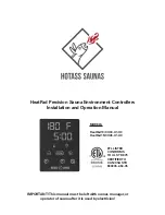 Preview for 23 page of Hotass Saunas ClubHeat C1000-3/K10G-U3 Installation And Operation Manual