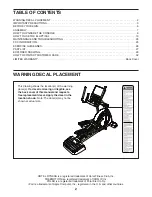 Preview for 2 page of Hotel Fitness HF-XT9800-I Manual