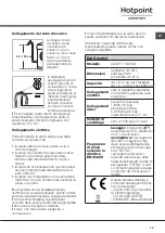 Preview for 15 page of Hotpoint Ariston Aqualtis AQD1171D 69ID Instructions For Installation And Use Manual