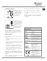 Preview for 3 page of Hotpoint Ariston aqualtis aqgmd 129 Instruction Booklet