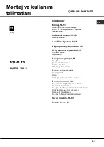 Preview for 49 page of Hotpoint Ariston AQUALTIS AQLF8F 292 U Instructions For Installation And Use Manual