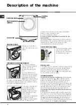 Preview for 4 page of Hotpoint Ariston AQUALTIS AQM8D 29 U Instructions For Installation And Use Manual