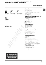 Hotpoint Ariston ARMXXF 149 Instructions For Use Manual preview