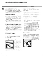 Preview for 16 page of Hotpoint Ariston BOZ 3020 HA Operating Instructions Manual