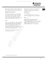 Preview for 31 page of Hotpoint Ariston CG64SG1 AG /HA Operating Instructions Manual