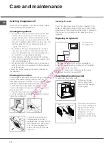 Preview for 24 page of Hotpoint Ariston FQ 103 GP.1 /HA Installation Manual