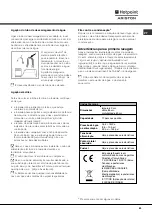 Preview for 63 page of Hotpoint Ariston LFF 815 Operating Instructions Manual