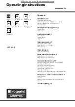 Hotpoint Ariston LFF 835 Operating Instructions Manual preview