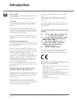 Preview for 2 page of Hotpoint 60HGP Operating Instructions Manual