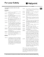 Preview for 3 page of Hotpoint 60HGP Operating Instructions Manual