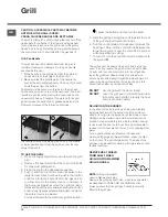 Preview for 14 page of Hotpoint 60HGP Operating Instructions Manual