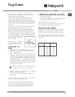 Preview for 19 page of Hotpoint 60HGP Operating Instructions Manual