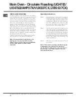 Preview for 20 page of Hotpoint AHP37X Instructions For Installation And Use Manual