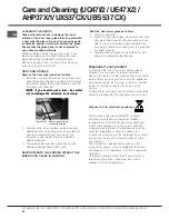 Preview for 26 page of Hotpoint AHP37X Instructions For Installation And Use Manual