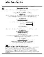 Preview for 12 page of Hotpoint AHP69PX Operating Instructions Manual