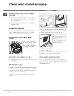 Preview for 12 page of Hotpoint AQUALTIS AQD1170F 697 E Instructions For Installation And Use Manual