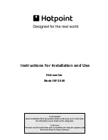 Hotpoint BFZ 680 Instructions For Installation And Use Manual preview