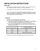 Preview for 27 page of Hotpoint BS41X Instructions For Installation And Use Manual