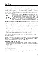 Preview for 21 page of Hotpoint C367G Instructions For Installation And Use Manual