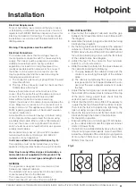 Preview for 23 page of Hotpoint DKU5 541 J C IX Instructions For Installation And Use Manual